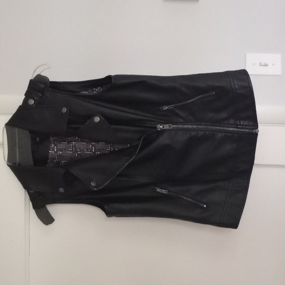 Faux Leather vest